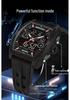Montre Sanda Double Affichage Lumineuse Étanche pour Étudiant d'Extérieur avec Chronomètre, Alarme et Compte à Rebours