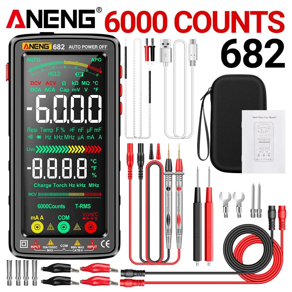 ANENG 681/682/683 Pro Multimeter Non-contact Electric Measuring Meter Rechargable Digital Tool 6000 Count Voltage Tester Current