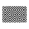 TAPPETO GEOMETRICO BIANCO E NERO CON DIAMANTI BY OZCUSHIONSTOO Antiscivolo Zerbino Tappetino Ingresso Casa Soggiorno Tappetino per Piedi Tappetini