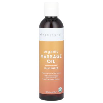 Organic Massage Oil, Unscented, 237 Ml (8 Fl Oz)