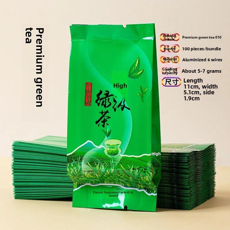 Green Tea Small Bubble Bag Printing Dragon Well Biluochun Jasmine Tea Packaging Bag Snack Subpackage Bag Dingsheng