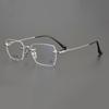 Rimless Pure Titanium Glasses Frame with Blue Light Blocking for Men & Women, Model CH5800