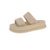 Thick-soled Velcro cool slippers for women's summer wear 2025 new Internet celebrity popular fashion soft-soled non-slip one-word slippers