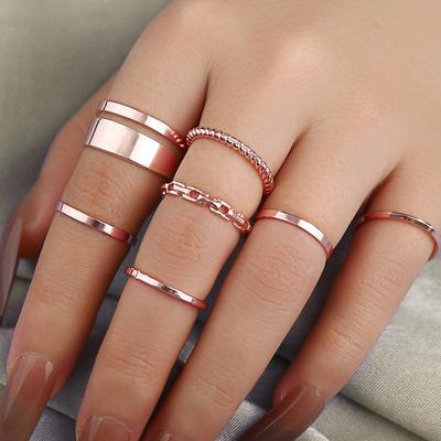 Zestaw pierścionków dla kobiet w stylu Vintage serce łuk Twist Finger pierścień Knuckle kobieta moda biżuteria prezenty ślubne