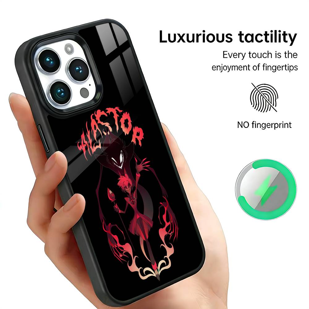 H-Hazbin H-Hotel Alastor Phone Case For iPhone17,16,15,14,13,12,11 Plus,Pro Max, New Magnetic Wireless Charging