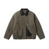 Men's Winter Lapel Workwear Jacket - Deconstructed Patchwork Cotton, Loose Fit