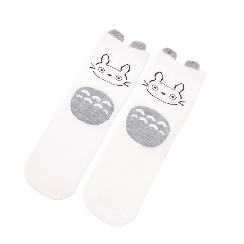 Korean Style Mid-Calf Cute 3D Cartoon Totoro Ear Socks for School