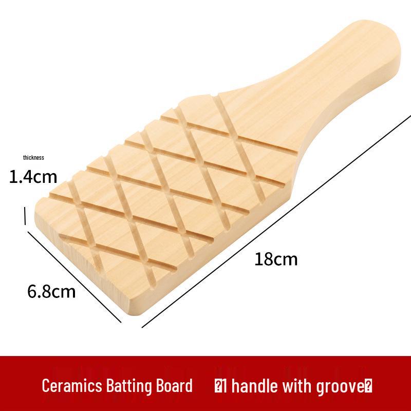 Wooden Clay Sculpting Paddle and Board Set for Pottery