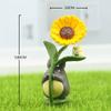 Pvc Three-Dimensional Sunflower Cartoon Cat Figure Diy Gardening Succulent Landscaping Doll