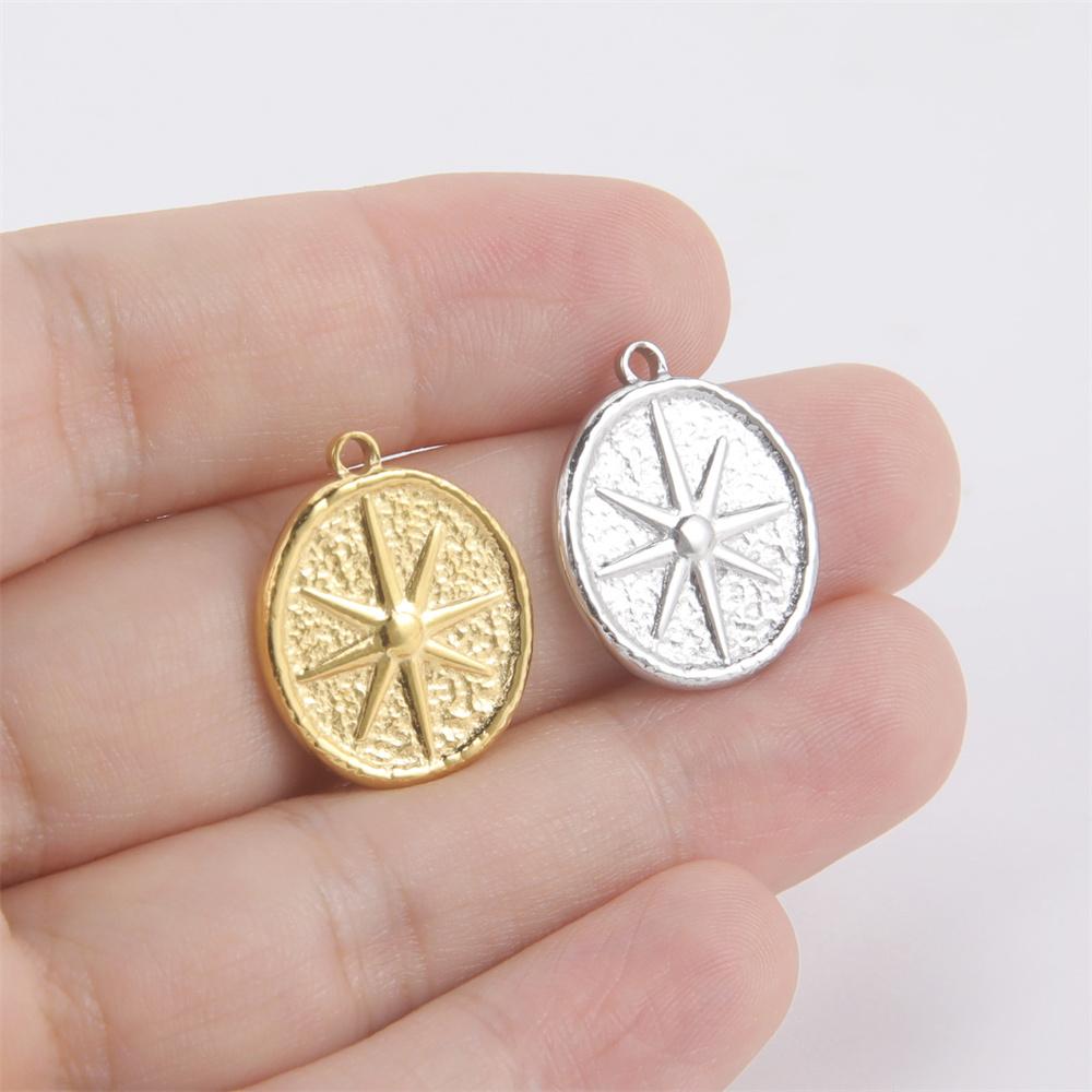 My Shape 5 pcs Small Sun Charms DIY Summer Anklets Bracelet Necklace Stainless Steel Pendants for DIY Jewelry Making