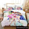 3D Print Anime Wedding Peach Bedding Set Bedroom Soft Modern Bedspreads Comefortable Kids Duvet Cover Quilt Cover And Pillowcase