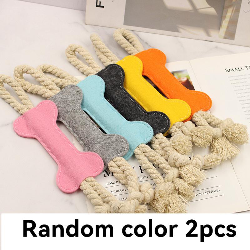 

Игрушка-жевательная кость для собак, войлочная нетканая, игрушка для питомца, прорезывание зубов у щенков, чистка зубов, молярная палочка, игрушка для маленьких и средних собак