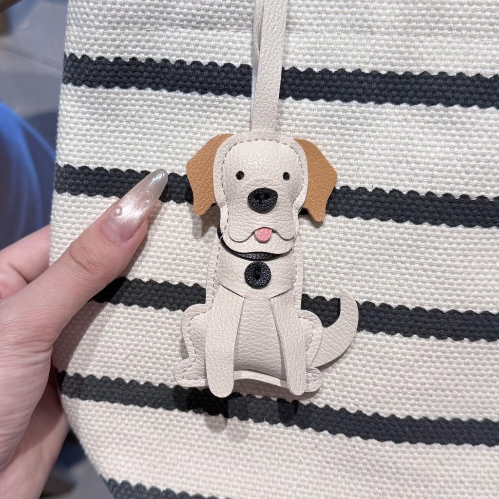 Handmade Labrador Keychain Pendant Dog Bag Leather Charm Cute Key Holder Gift