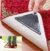 4Pcs8pcs/set Triangle Washable Reusable Rug Gripper Anti-skid Rubber Mat Non Slip Patch Tape for Tile Floors Carpets Corners Pad