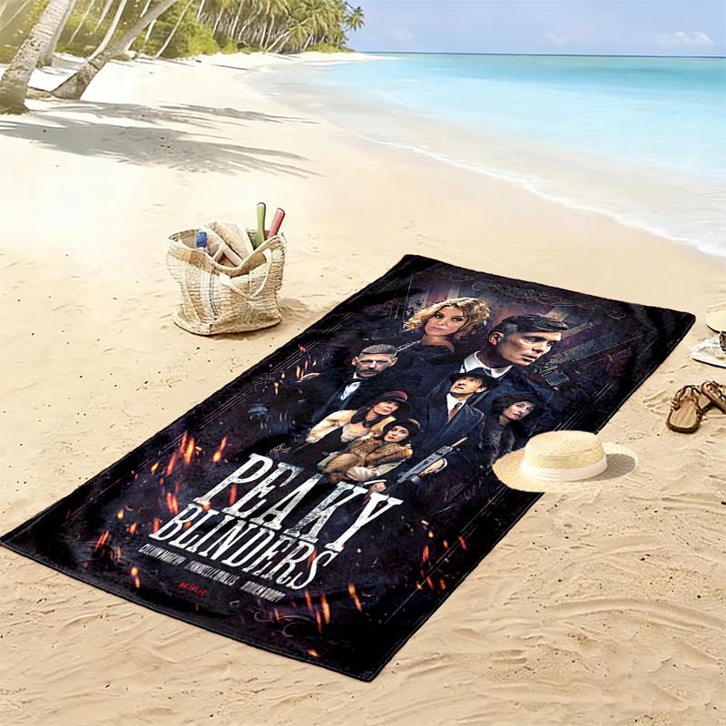 Peaky Blinders Print Beach Towel, Large Soft Quick Dry Towel for Beach Camping Swimming