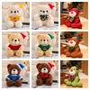 Cute Plush Christmas Scarf Teddy Bear Doll Christmas Gift Plush Christmas Deer Toy Spot