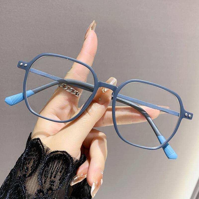 Anti Blue Light Brown Colored Glasses Trendy Bare Face Artifact, Large Frame Glasses Frame, Fashionable Presbyopia Glasses 6081