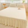 Bedroom Household Single-piece Sanding Bed Skirt Solid Color Skin-friendly Bedspread Bed Cover Bedroom Student Dormitory Sheets