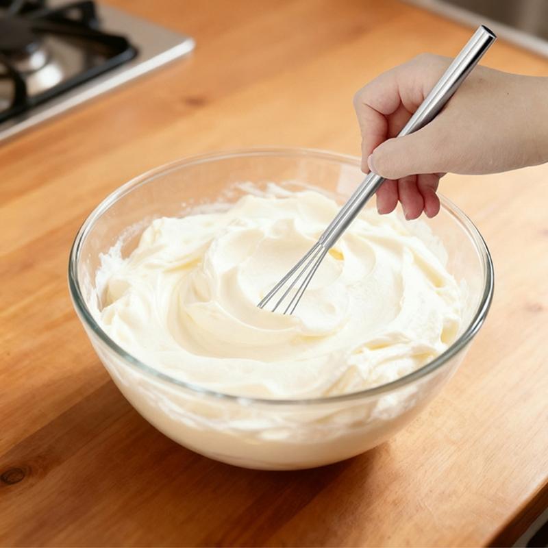 Portable Manual Eggs Beater Stainless Steel Wire Whisk Ideal For Eggs And Whipping Cream Home and Kitchen Use