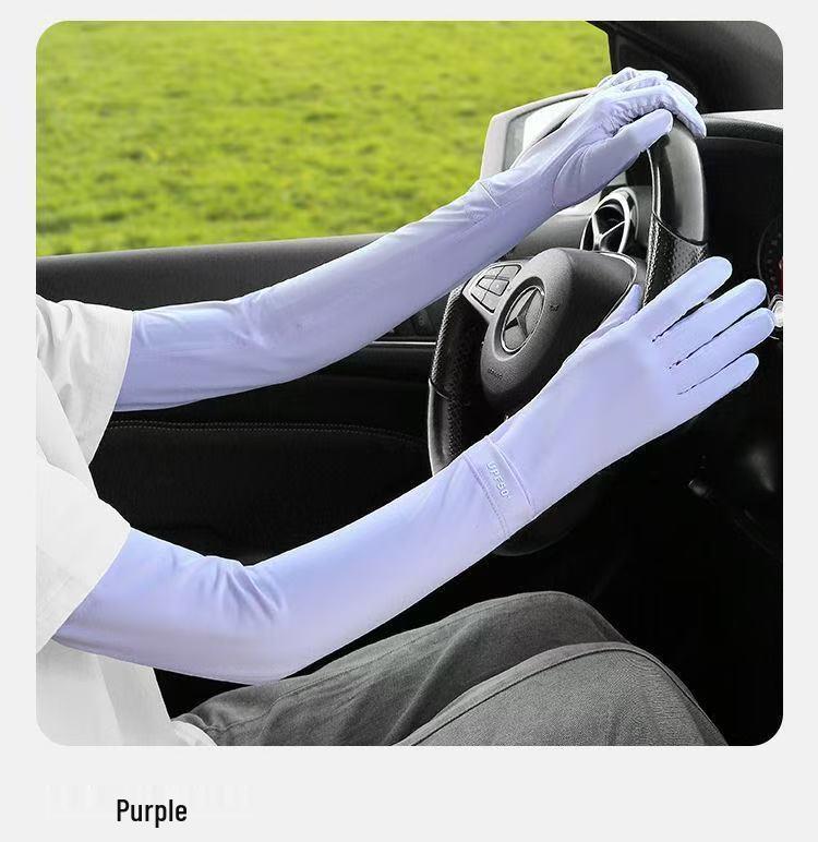 Ice Silk UV Protection Sleeves for Women - Breathable, Sunshade, Driving, Cycling