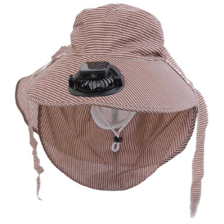 USB Chargeable Fan Hat With Cooling Fan And Adjustable Wind Speed Neckflap Fishing Hat For Women Men Outdoor Use