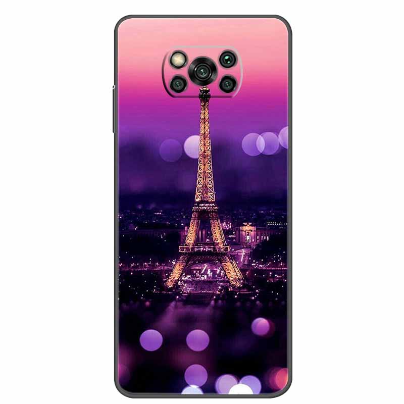 Case For POCO X3 Pro Soft Silicone TPU Black Bumper Cover For Xiaomi Poco X3 NFC Phone Back Cases PocoX3 X 3 X3Pro Cat Cartoon