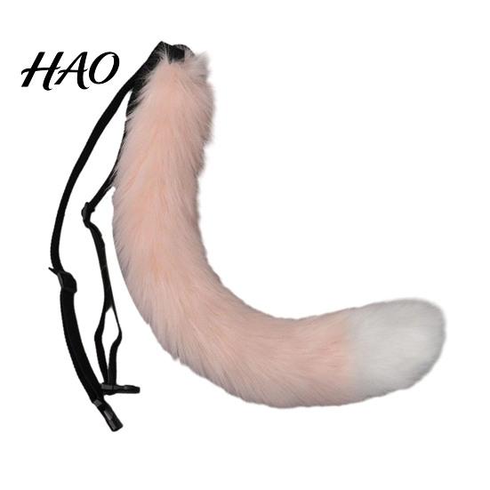 Adjustable Belt Artificial Cat Tail Japanese Style Faux Fox Bendable Furry Fur Cosplay Costume Props Cute