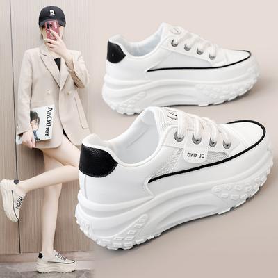 Fashion 2024 New Women’s Thickness Vulcanized Shoes Summer Mesh Breathable Sneakers Student Small White Shoes Versatile Zapatillas Mujer