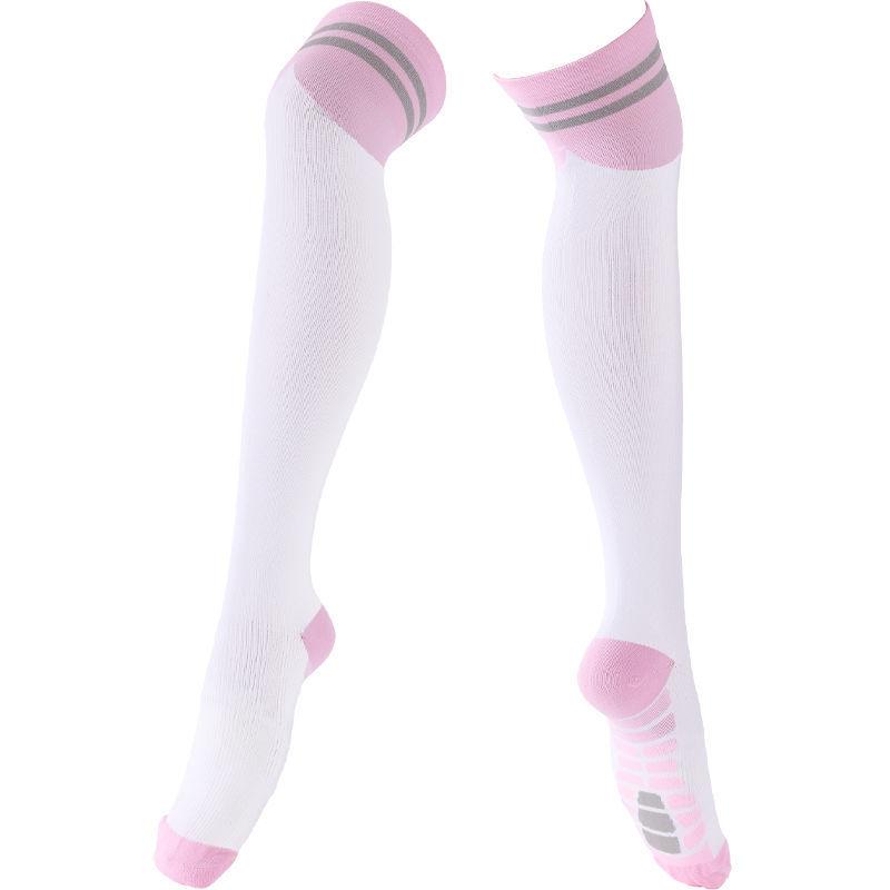 

Полосатые длинные носки для йоги женские выше колена, чулки выше колена для дам, девушек, теплые носки до колена, 1 пара One Size