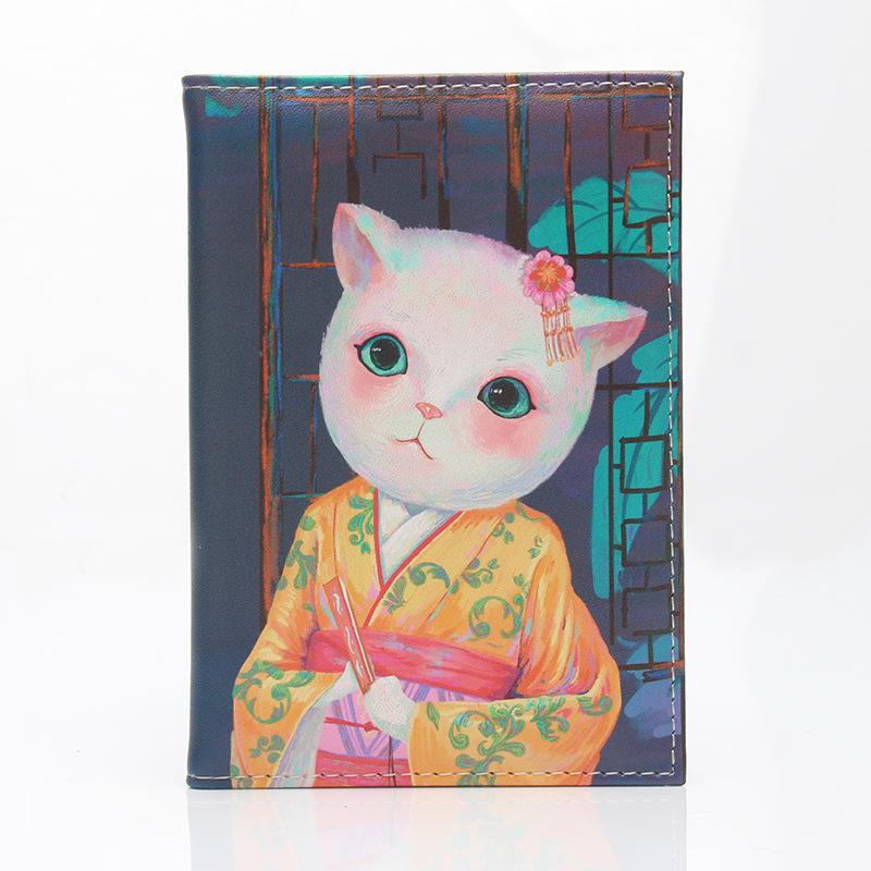 New Exquisite Mural Passport Cover Travel Accessories Cartoon PU Passport Holder Women Ticket ID Credit Card Holder Case