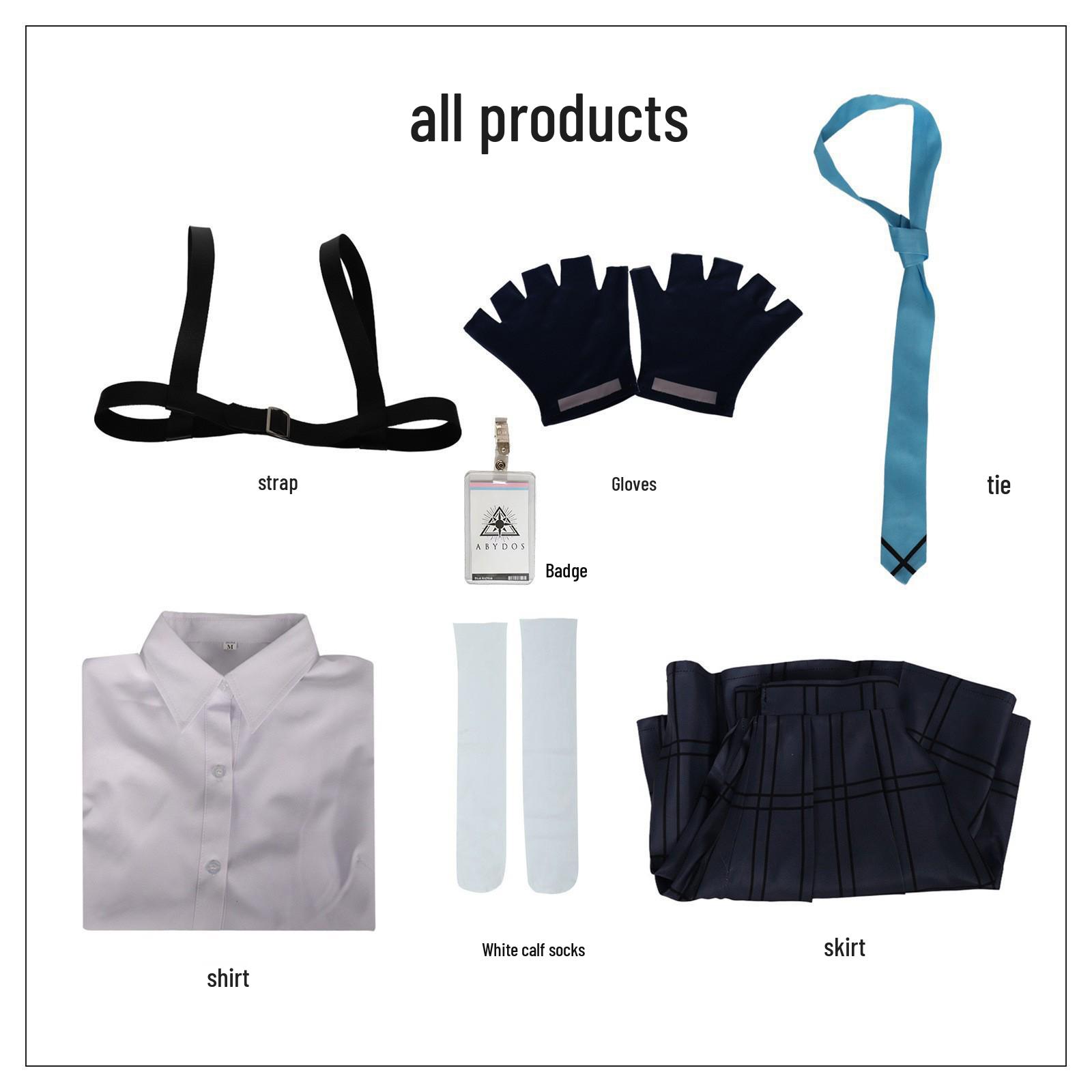 

Комплект костюма для косплея аниме Blue Archive для мужчин и женщин - Ролевая игра и Хэллоуин M