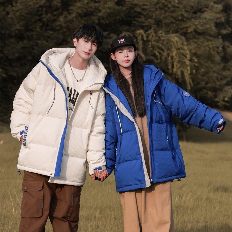 Short down jacket Qingchao brand thickened warm and cold-resistant men's winter new fashion casual couple jacket