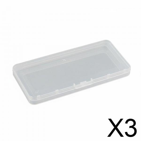 , Compact Clear PP Organizer Boxes with Secure Closure for Business Cards, Crafts