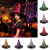 Urlaubs-Fotobox-Requisiten Halloween Hexenhut, Wiederverwendbarer Spitzhut aus Oxford-Gewebe für Erwachsene Kostüm, Karneval, Maskenball, Cosplay