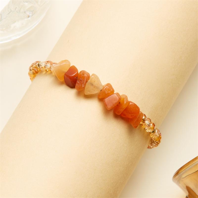 Colorful Natural Stone Irregular Bracelets For Women Handmade Rice Beads Woven Rope Bracelet For Women Friendship Jewelry Gifts