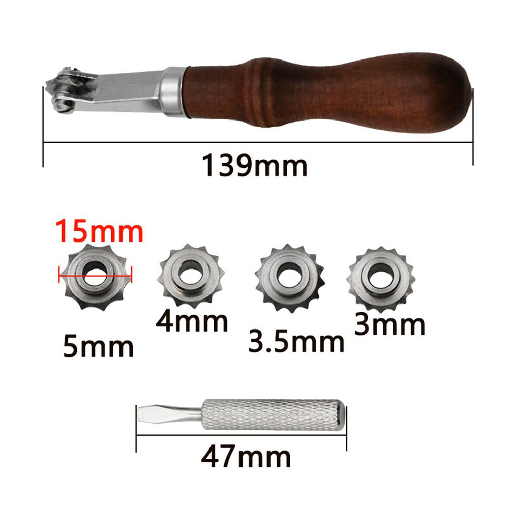 1 set Kit de artizanat din piele DIY Instrument de spațiere Linie de marcare a cusăturii Roată de distanțare a roților 3-5mm Seturi de instrumente de artizanat din piele