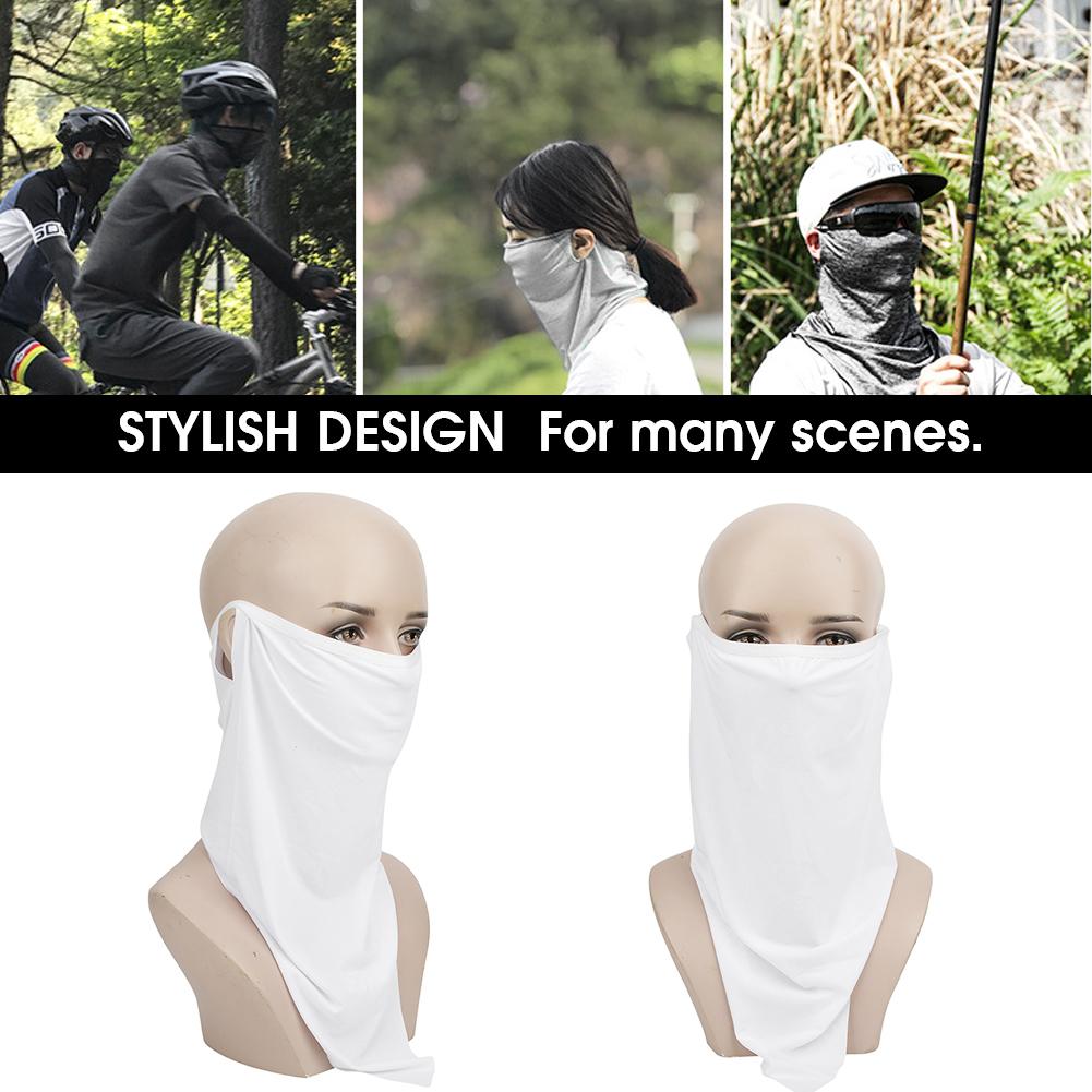 Summer Unisex Seamless  Ice Silk Sunscreen Triangular Bandage Moisture Absorption Sweat Releasing Face Shield Hanging