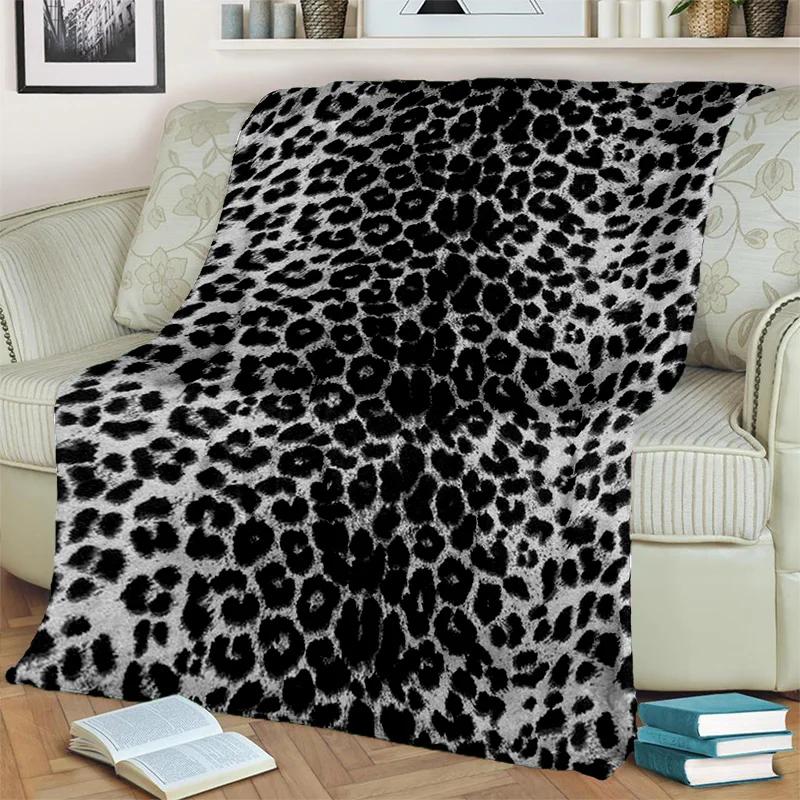3D Wild Leopard Stripe Print Series Blanket,Soft Throw Blanket for Home Bedroom Bed Sofa Picnic Travel Office Cover Blanket Kids