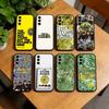 The S-Stone R-Roses Band Phone Case For Samsung Galaxy A73,A72,A71,A70,A53,A52,A51,Others Soft Black Cover