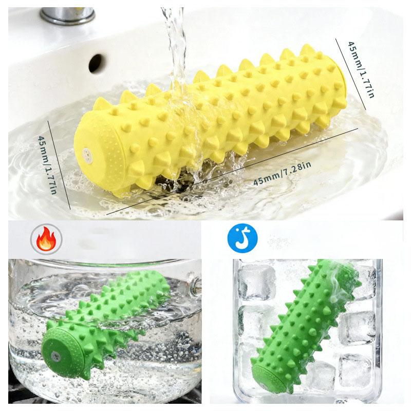 Rubber Dog Squeaky Toy Granular Massage Teeth Grinding Chew Toy Interactive Bite Resistant Pet Toy Relieve Boredom for