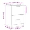 Bathroom Cabinet with Door Black Oak Effect 40 x 37 x 59 cm