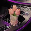 Creative Car Interior Decoration Cute Crafts Ornaments Car Tulip Bouquet Decorative Supplies Car Center Console Decoration Gifts