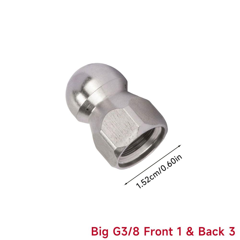 Professional Pressure Washer Drain Cleaning Nozzle High Pressure Water Jet Pipe Nozzle Unclogging Steel Sewer & Pipe Maintenance
