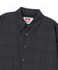 BEYOND CLOSET [Collection Line] Lux Fabric Check Short Sleeve Shirt Charcoal Gray