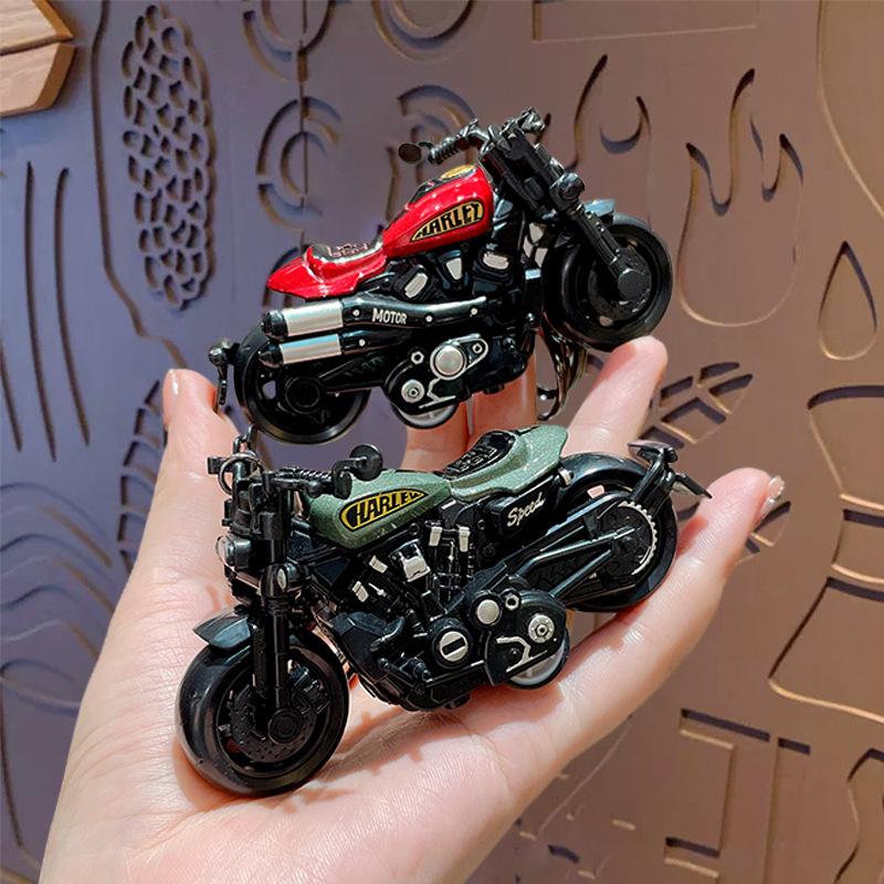 Portachiavi a forma di auto Harley con meccanismo a pull-back, Ciondolo Catena Portachiavi Auto Piccolo Ciondolo Marketing sul Campo Piccolo Regalo