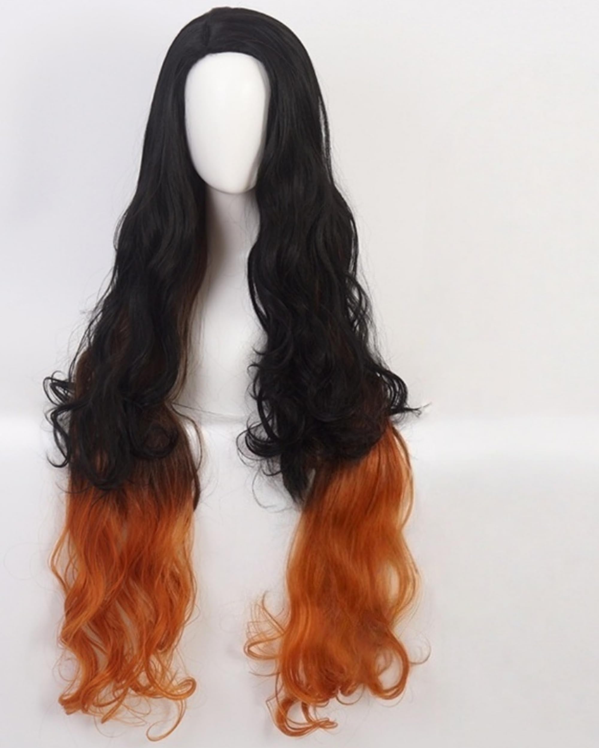 ekienn KamadoNezuko 01 Cosplay Wig Heat Resistant Wig Anime Costume Halloween Party Event Costume Wig Disguise Party Event