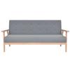 VidaXL Canapé à 3 places Tissu Gris clair