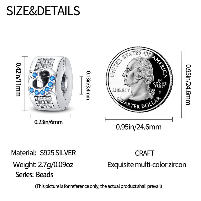Authentischer Kupfer Charm Perlen Charms Luxus Blaue Zirkonia Verschluss Perlen Charms Kompatibel Mit Armbändern DIY Frauen Herstellung Zarter Geschenk Schmuck