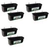 HHO-Chicken Goat Hanging Fence Feeder, Water Trough For Deer Duck Dog And Piglets, Goose Waterer Trough Black 6 Pack