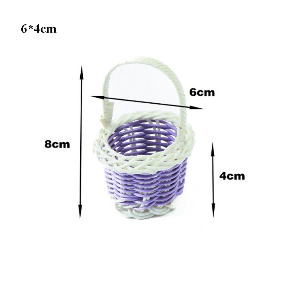 New Beautiful Handmade Flower Storage Basket Hand-Woven Round Shape Wicker Flower Basket Storage Baskets For Plant Home Wedding
